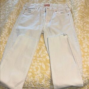 MOTHER Off-White Skinny Jeans
